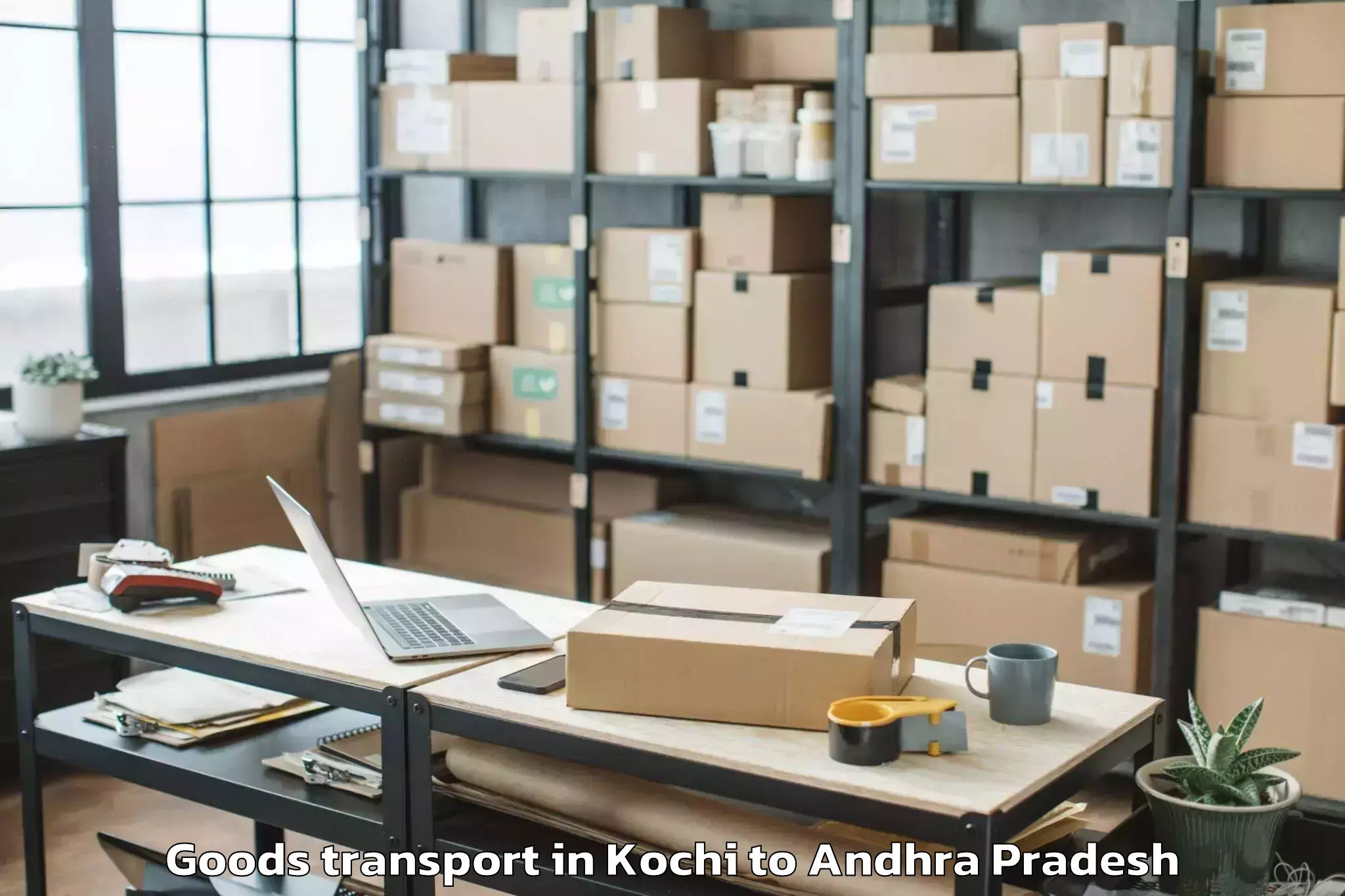 Easy Kochi to Gampalagudem Goods Transport Booking